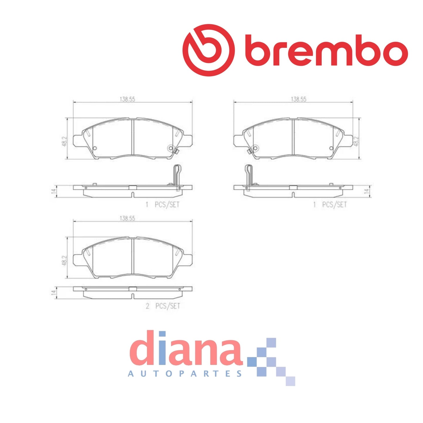 Balatas Delanteras Nissan Versa 1.8 (2012-2019)